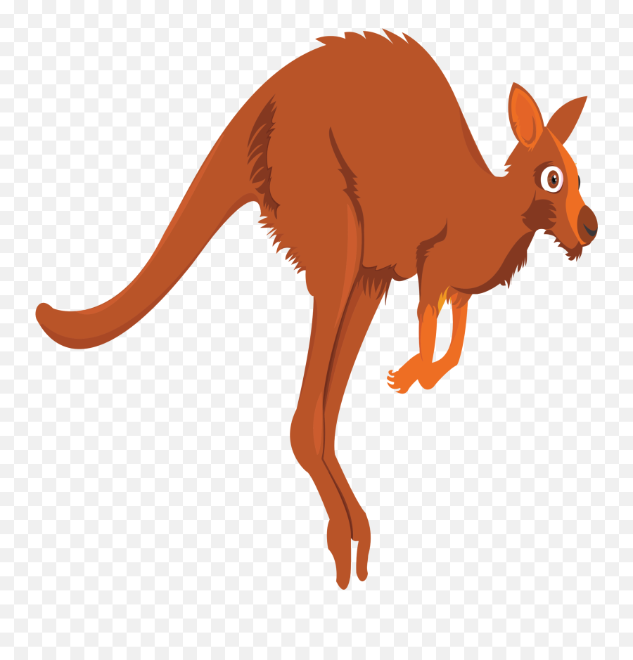 Kangaroo Clipart Cartoon Kangaroo - Big Kangaroo Clip Art Emoji,Kangaroo Emoji