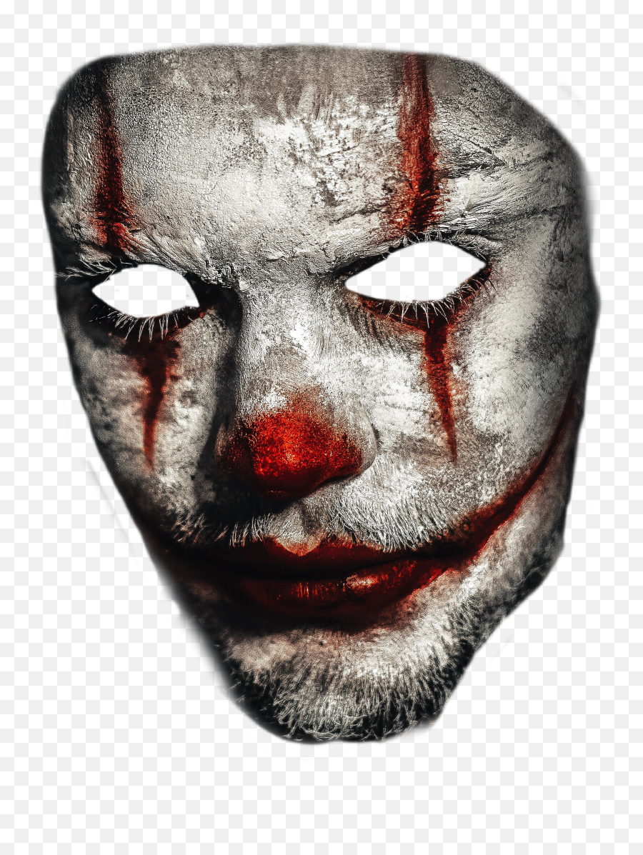 Mask Scared Halloween Scary Clownmask - Joker Mask For Editing Emoji,Scary Clown Emoji
