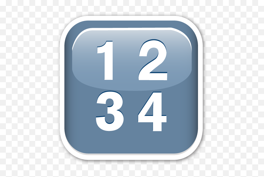 Input Symbol For Numbers - Transparent Number Emoji,Emoji Numbers