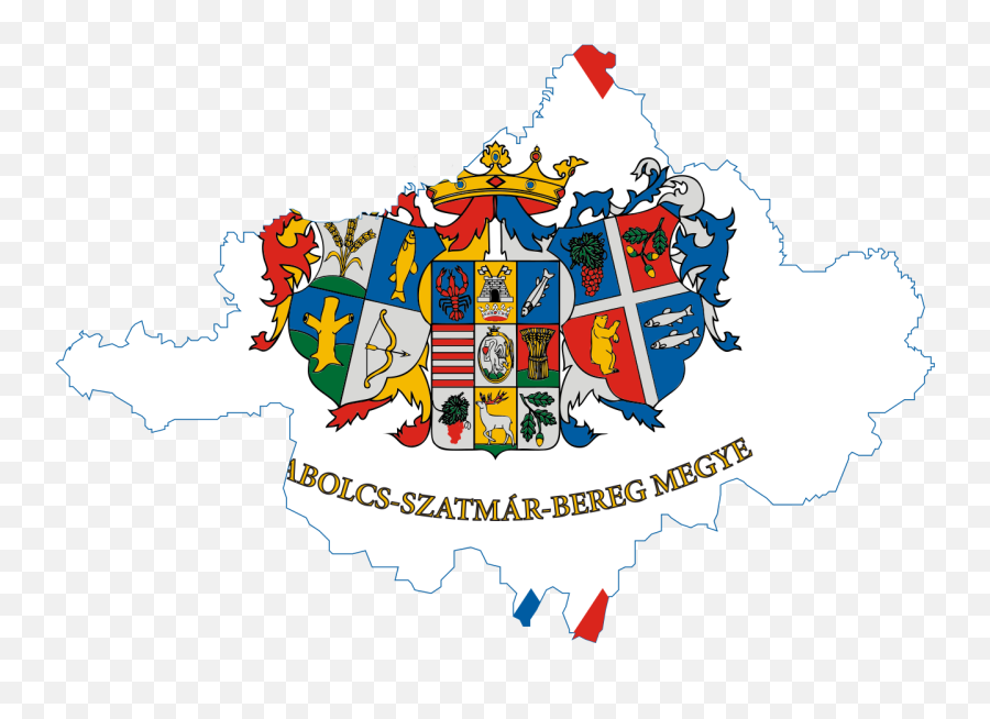 Fileflag - Map Of Szabolcsszatmárbereg Countysvg Szabolcs Szatmár Bereg Megye Címere Emoji,Un Flag Emoji