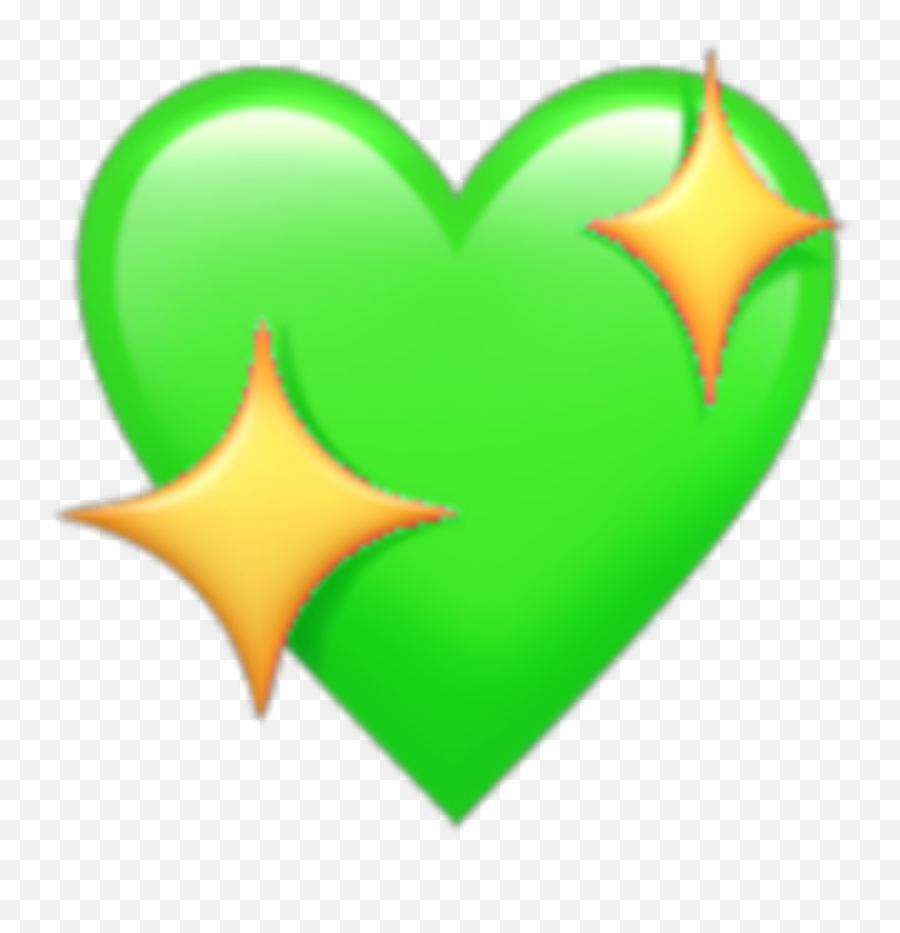 Green Star Heart Kawaii Emoji - Filtro De Instagram De Corazones,Star Heart Emoji