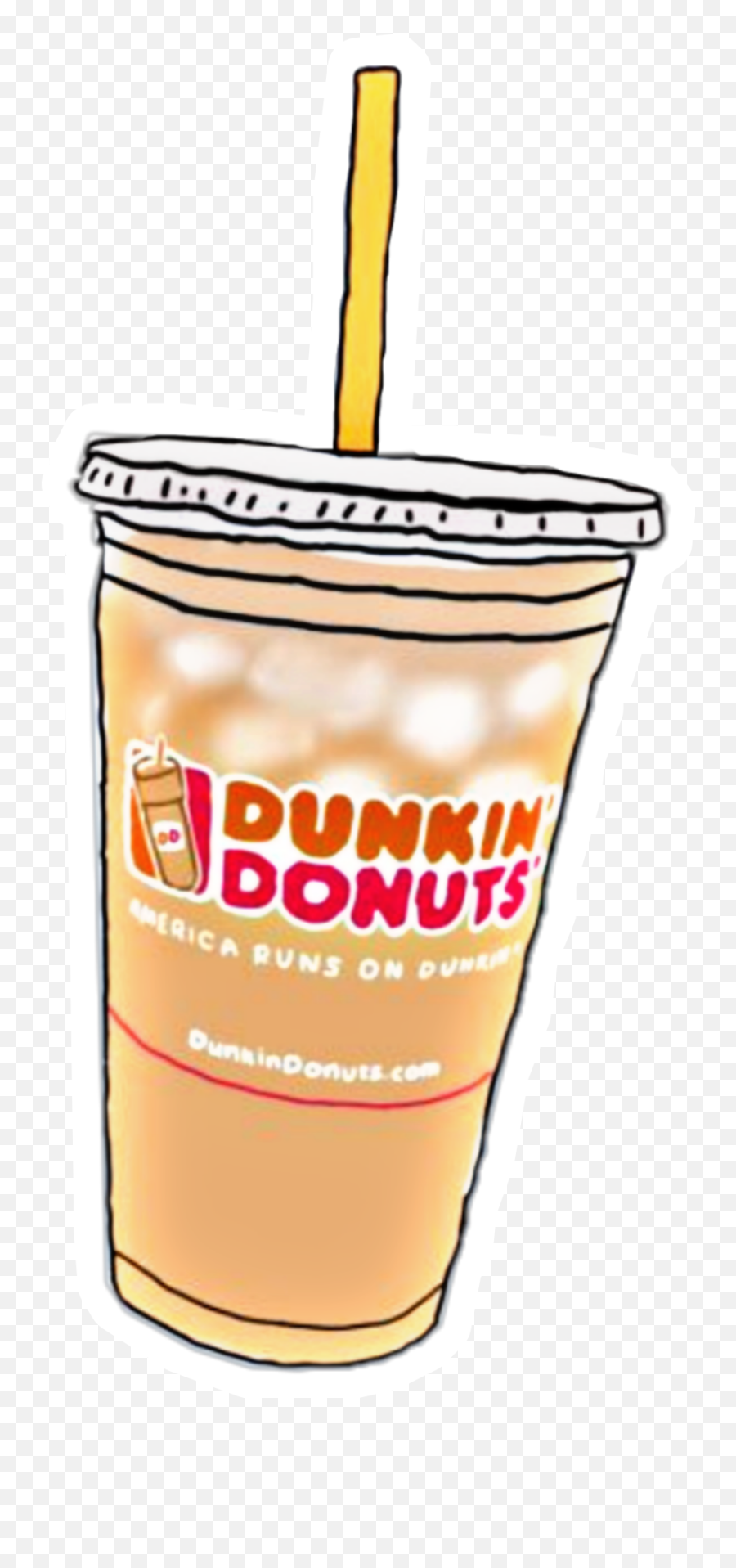 Popular And Trending Drink Stickers On Picsart - Transparent Dunkin Donuts Iced Coffee Clipart Emoji,Emoji Drink