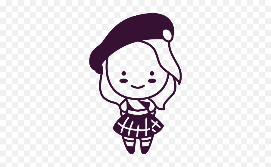 Cute Scottish Woman Stroke - Happy Emoji,Scottish Emoji