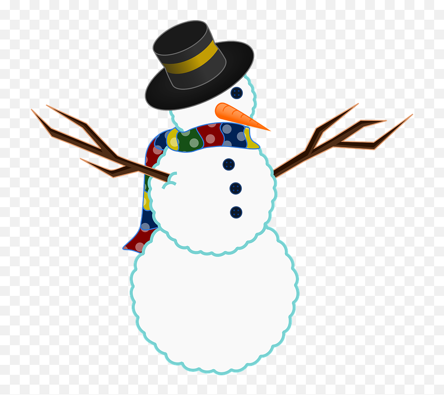 Free Snowman Winter Vectors - Snowman Clipart Free Emoji,Snowflake Emoji