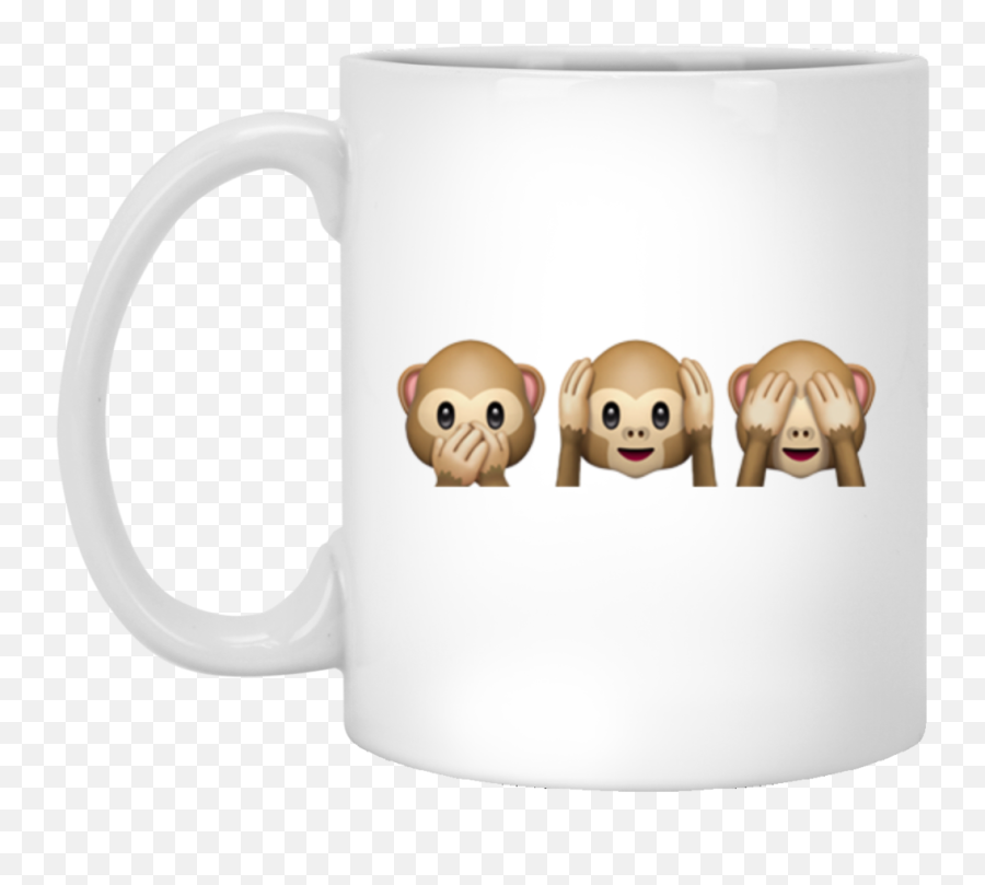 3 Wise Monkey Emoji See No Evil Mug - Dear Dad Thanks For Putting Up,Monkey See Emoji