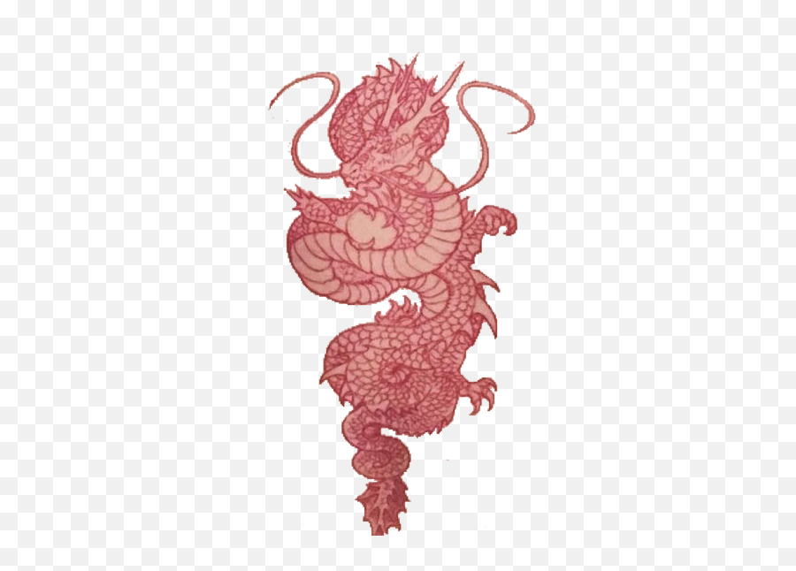 Red Dragon Tattoo Freetoedit - Chinese Red Dragon Tattoo Emoji,Red Dragon Emoji