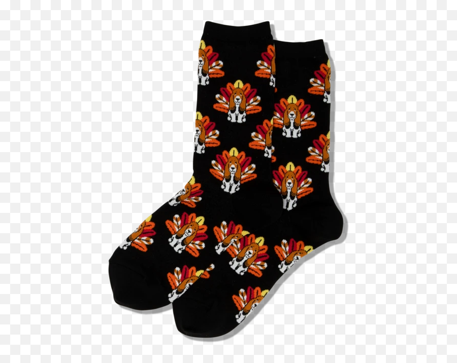 Womens Turkey Dog Crew Socks - Hotsox Emoji,Turkey Emoji
