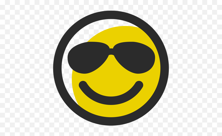 Cool Colored Stroke Emoticon - Smiley Emoji,Cool Emoticon