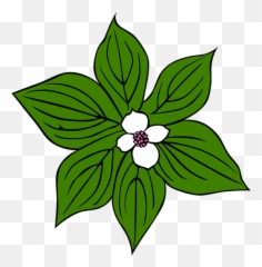 Flower With Green Leaves Vector Art - Rainforest Plant Clipart Emoji,Pot Leaf Emoji