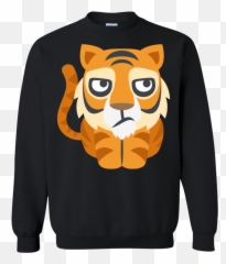 Bored Tiger Emoji Sweatshirt - Scrub Tech T Shirt,Emoji Sweater