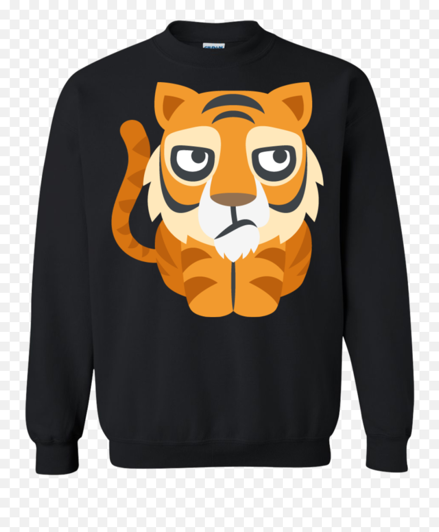 Bored Tiger Emoji Sweatshirt - Scrub Tech T Shirt,Emoji Sweater
