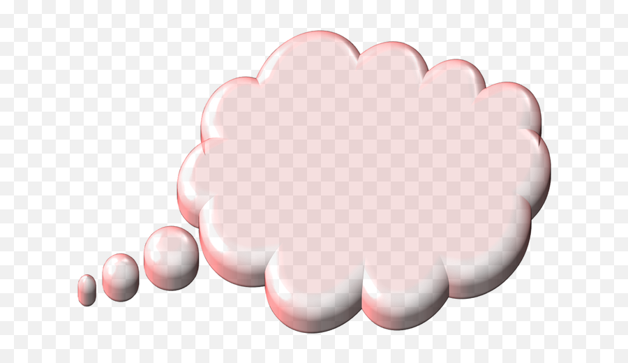 Speech Bubble Thought To - Transparent Pink Speech Bubble Emoji,Thought Balloon Emoji