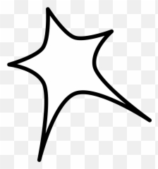 Star Shape Border Line Free Vector - Black And White Clear Background Clipart Emoji