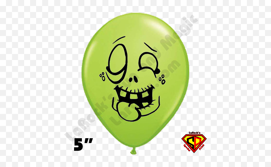 5 Inch Round Igor Zombie Lime Green Balloons By Juan Gonzales Qualatex 100ct - Lime Green Birthday Balloons Emoji,Emoji Balloons