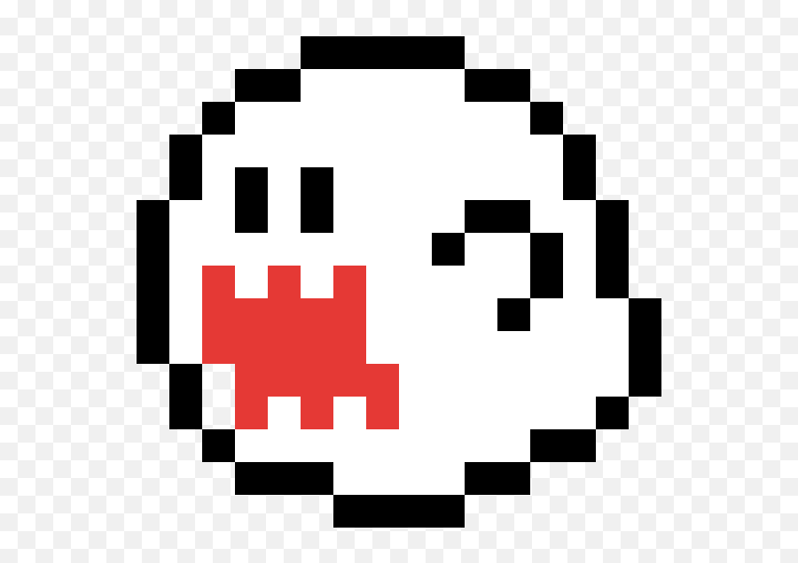 Pixilart - Boo Ghost By Colesco Boo Mario Pixel Art Emoji,Ghost Emoticon