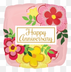 Anniversary - Happy Anniversary Square Emoji,Car Grandma Flower Emoji