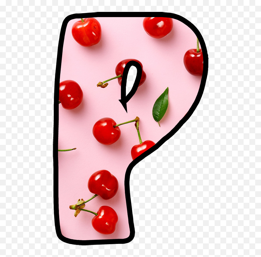 Buchstabe - Letter P Fruit Cherry Emoji,Nutting Emoji