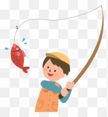 Man Fishing Clipart - Cartoon Png Emoji