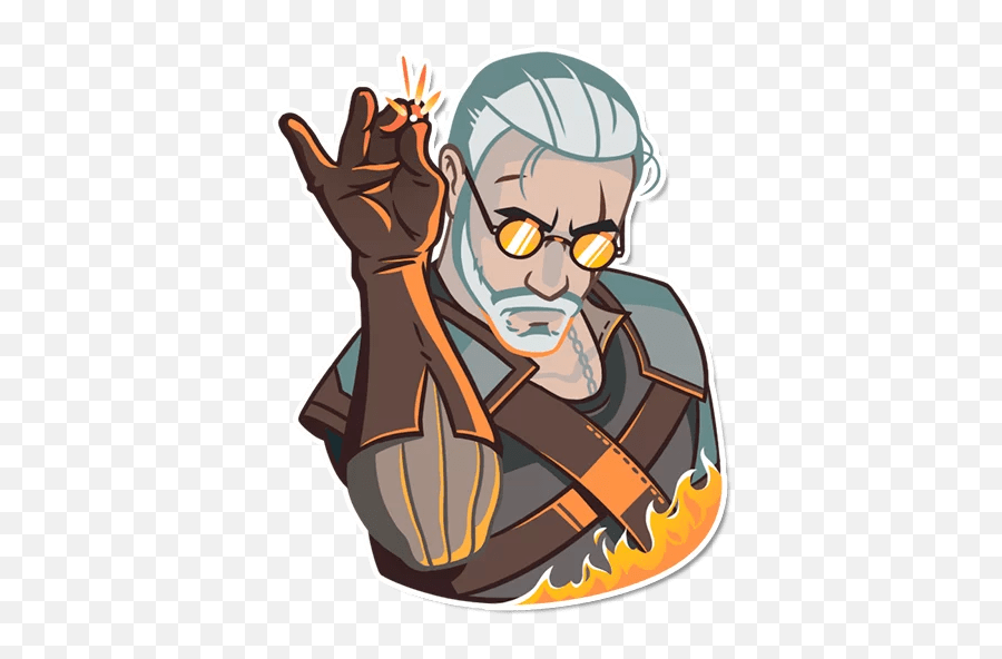 Stickers Set For Telegram - Toss A Coin To Your Witcher Art Emoji,Chainsaw Emoji
