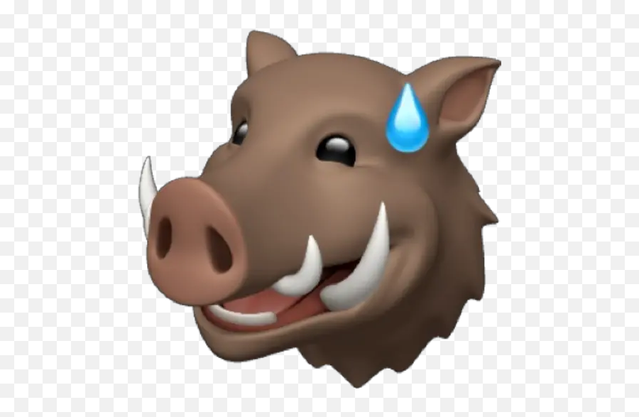 Wild Boar Memoji Stickers For Whatsapp - Animal Figure,Boar Emoji