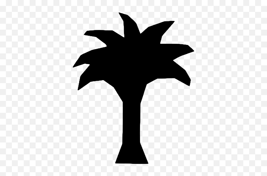 Palm Tree Cartoon Silhouette - Silhouette Emoji,Pot Leaf Emoji
