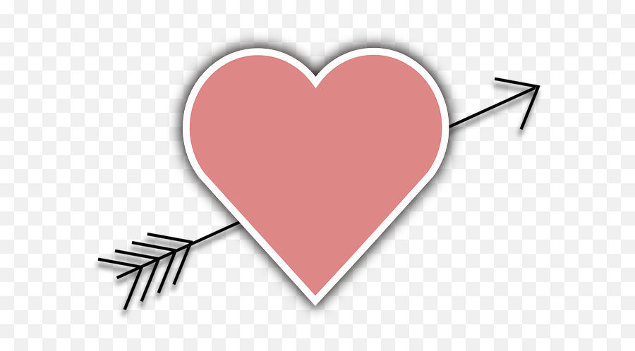 Heart Arrow Love - Heart Clipart With Arrow Emoji,Cupid Heart Emoji