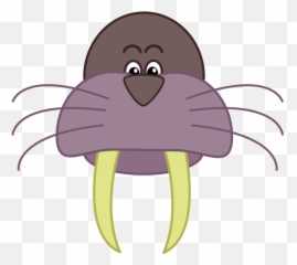 Wally Cartoon - Walrus Head Clipart Emoji,Funny Moving Emoticons