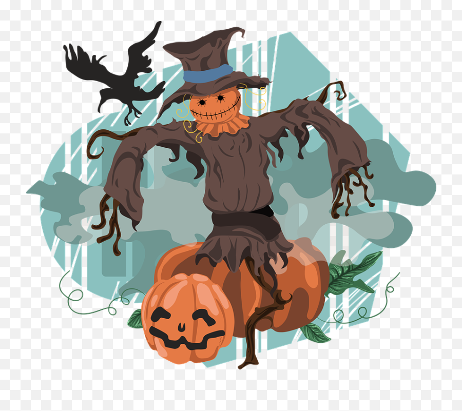 Scarecrow Halloween Pumpkin - Scarecrow Halloween Clip Art Emoji,Emoji Baseball Shirt