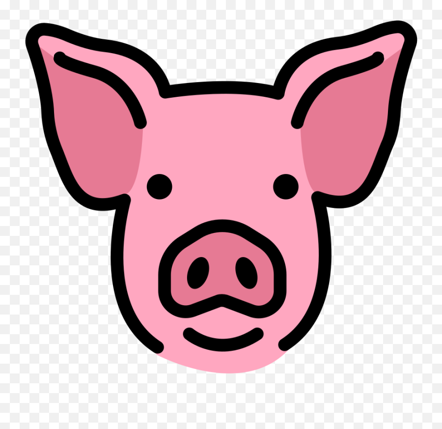 Openmoji - Domestic Pig Emoji,Pig Emoji