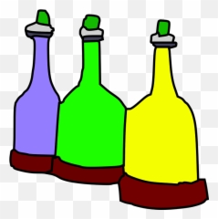 Bottles Green Glass - 3 Cartoon Png Emoji