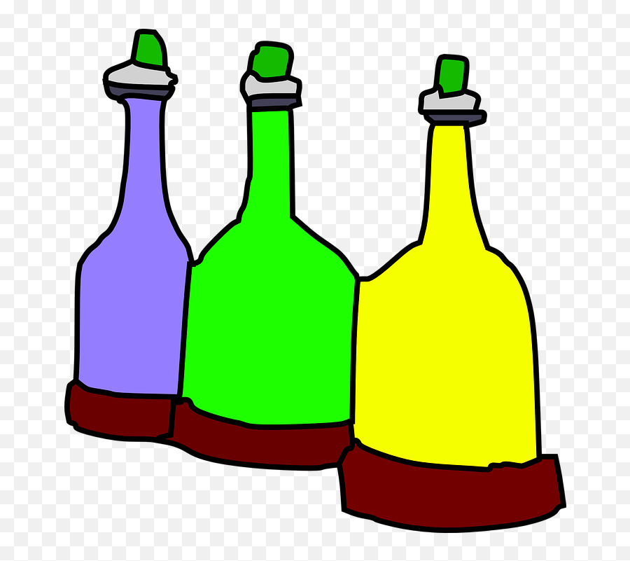 Bottles Green Glass - 3 Bottles Cartoon Png Emoji,Bottle Flip Emoji