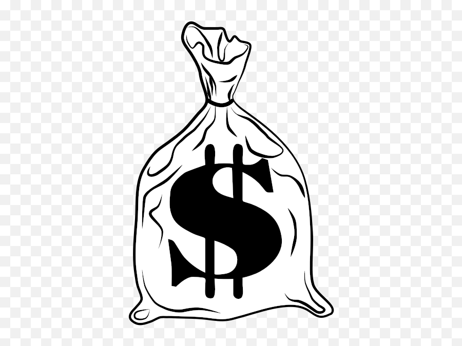Money Bag Image - Transparent Money Bag Clipart Black And White Emoji,Cash Bag Emoji