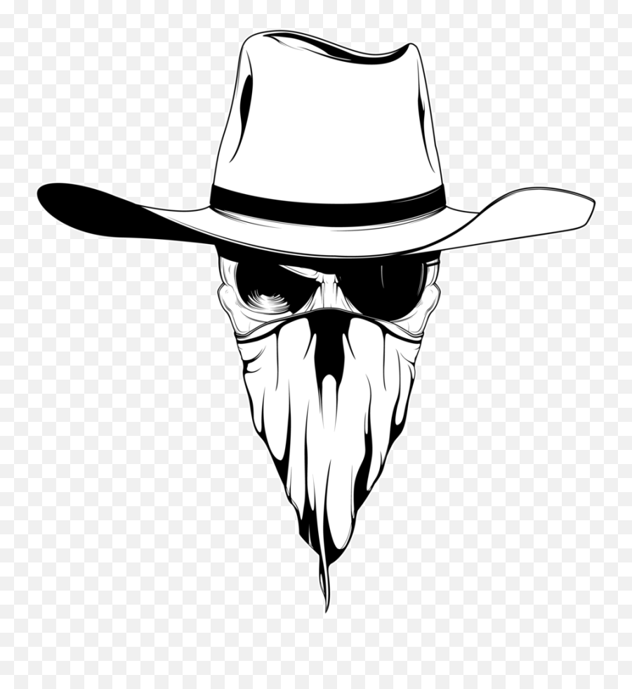 Cowboy Hat Drawing Bandana - Cowboy Png Download 900941 Cowboy Skull Drawing Emoji,Cowboy Hat Emoji