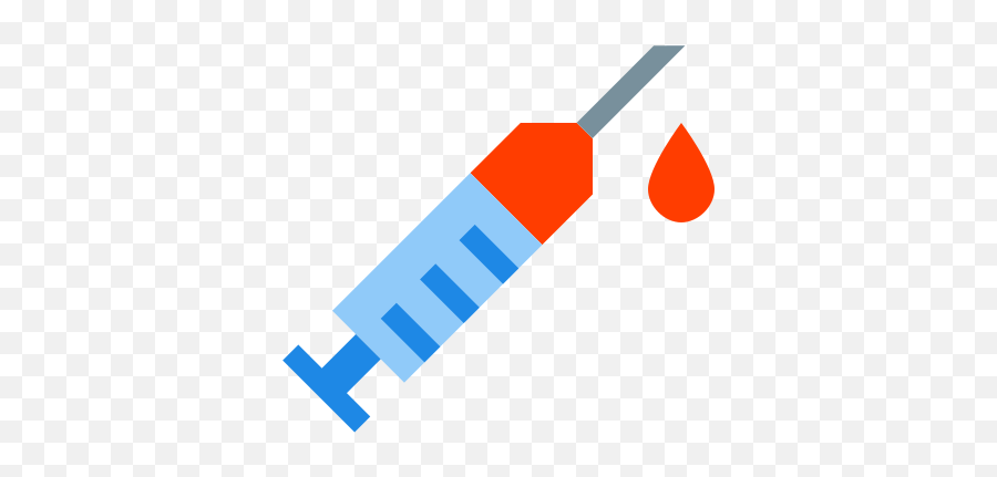 Syringe With A Drop Of Blood Icon - Graphic Design Emoji,Syringe Emoji