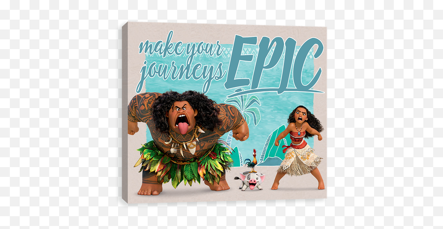 Disney Moana Canvas Wall Art Entertainart - Poster Vaiana Emoji,Moana Emoji