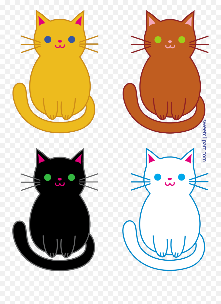 Cute Kitty Cat Clipart - Clip Art Of Kittens Emoji,Cute Cat Emoji