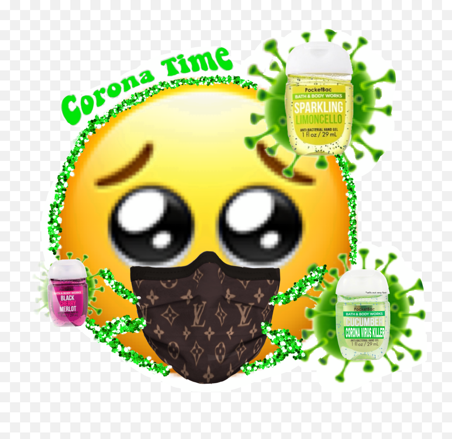 Corona Coronavirus Sticker Picsart - Crying Peace Emoji,Germ Emoji