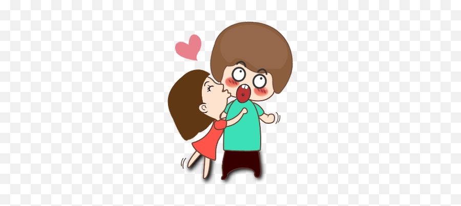 Game Pan U0026 Lee Couple - Love Emoji Collection Cartoon,Couple Kissing Emoji