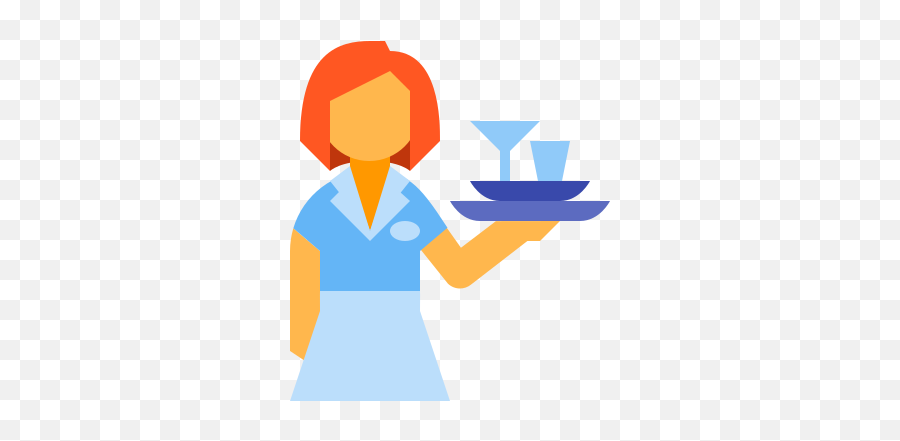 Waitress Icon - Illustration Emoji,Waitress Emoji