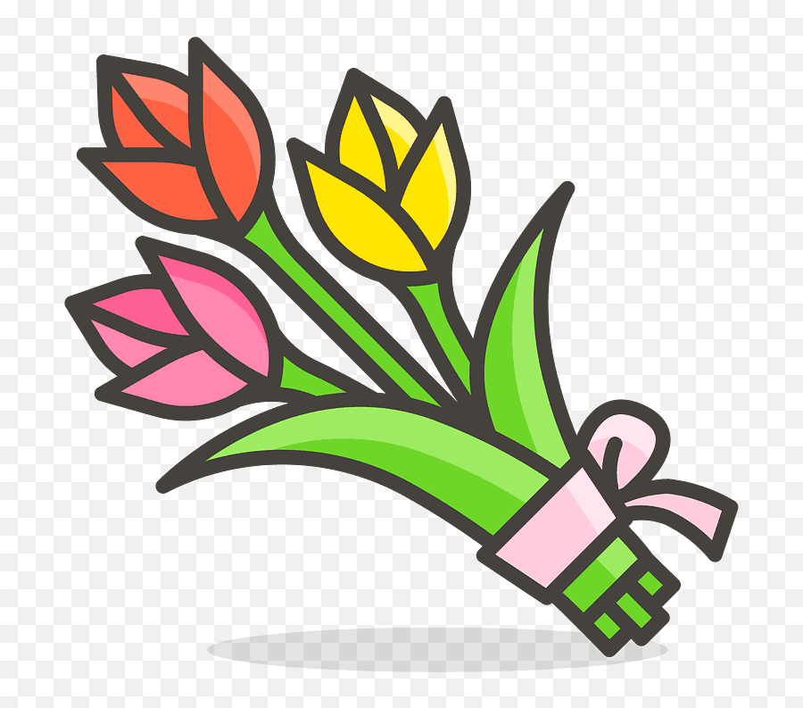 Bouquet Emoji Clipart - Transparent Flower Bouquet Icon,Rosette Emoji