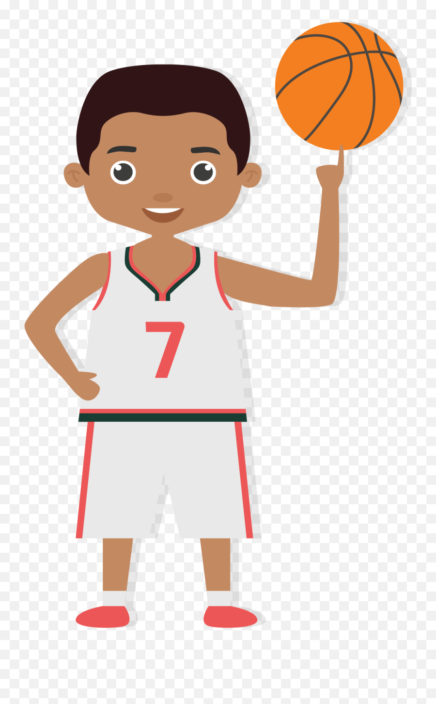 Graphic Royalty Free Library Bounce Clipart Boy Girl - Cartoon Basketball Player Clipart Emoji,Basketball Emoji Png