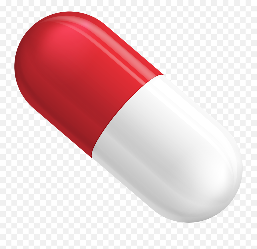 Medicine Capsule Clipart - Cartoon Pill Transparent Background Emoji,Pill Emoji
