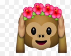 Emoji Singe Fleur Donkey - Emoji Monkey Ears,Donkey Emoji