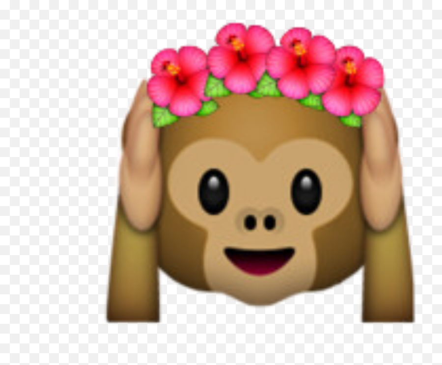 Emoji Singe Fleur Donkey - Emoji Monkey Ears,Donkey Emoji