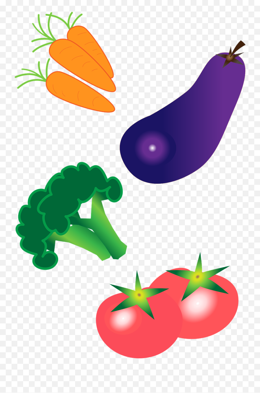 Vegetables Eggplant Carrot - Sayur Sayuran Kartun Png Emoji,Eggplant Hand Emoji
