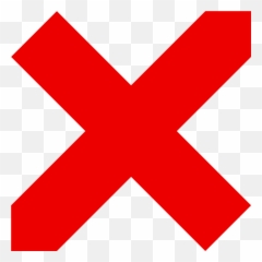 Red Cross Mark Wrong Incorrect - Transparent Background Png Emoji