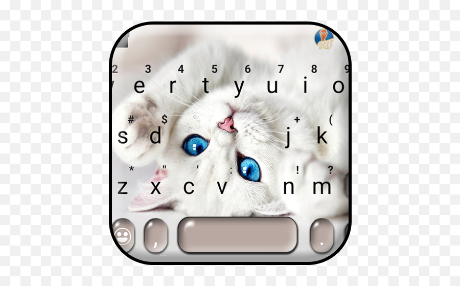 Innocent Cute Cat Keyboard Theme - Cat Cute Blue Eyes Emoji,Cat Emoji Keyboard