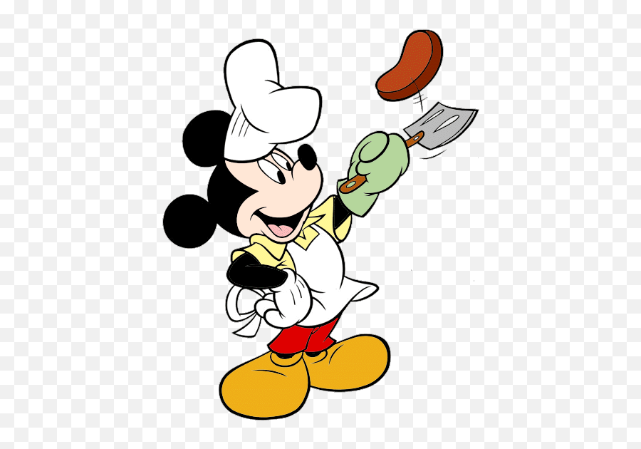 Mickey Mouse Chef Free Clipart - Mickey Mouse Cooking Clipart Emoji,Chefs Hat Emoji