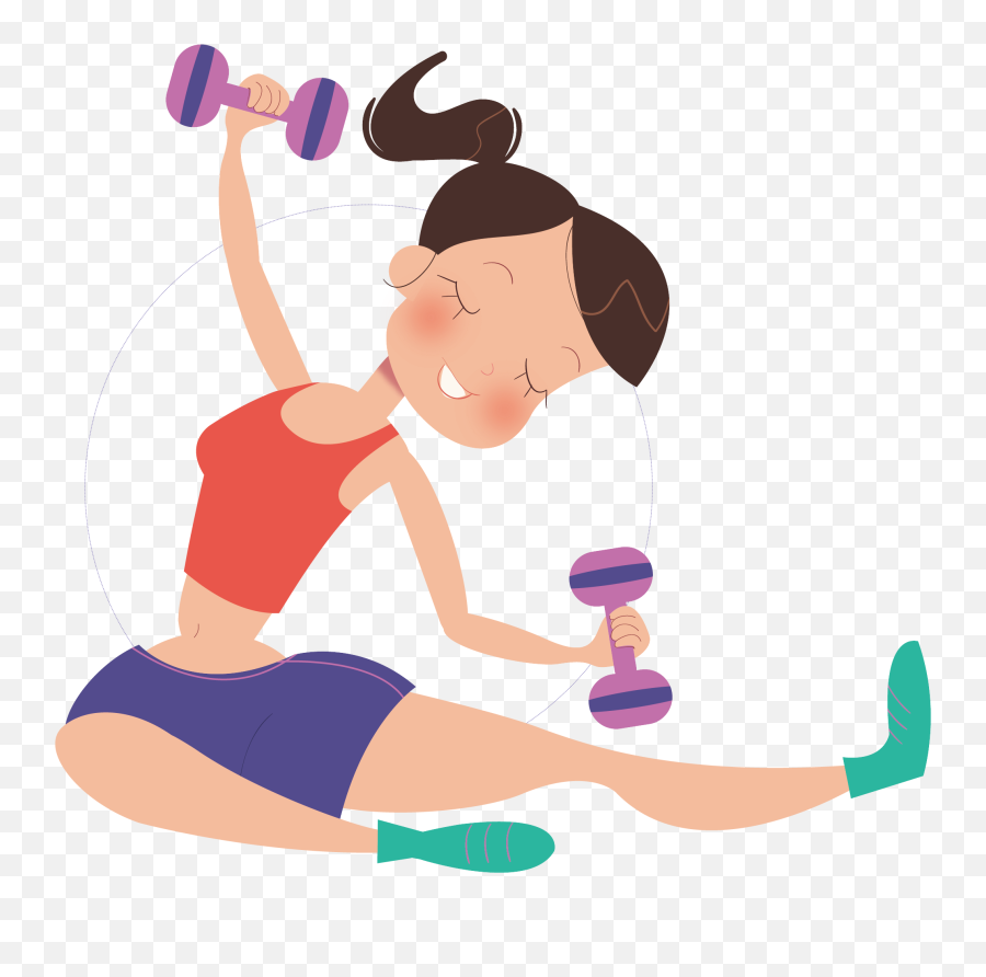 Barbell Bodybuilding Woman Transprent - Clip Art Women Exercise Cartoon Transparent Background Emoji,Bodybuilder Emoji