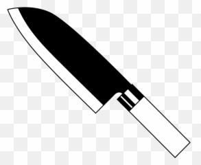 Transparent Knife Clipart Black And White - Art Emoji
